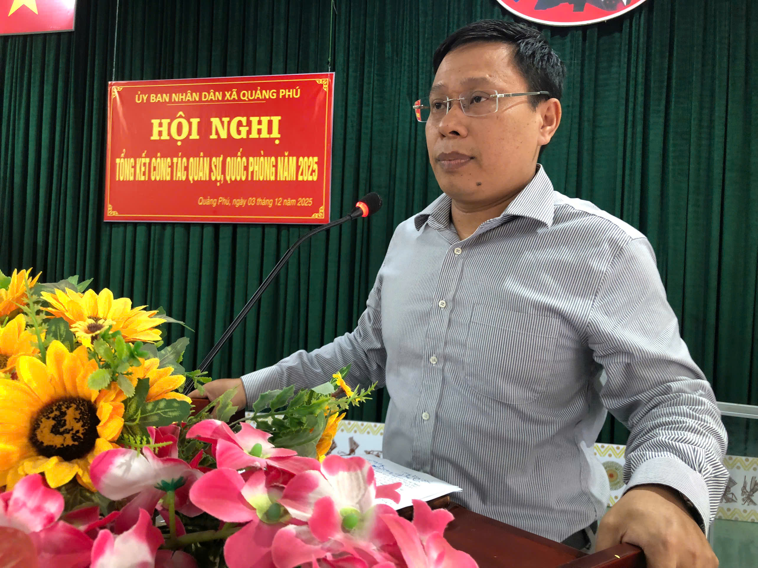 UBND xã Quảng Phú, tỉnh Đắk Lắk tổ chức Hội nghị tổng kết công tác Quân sự - Quốc phòng năm 2025